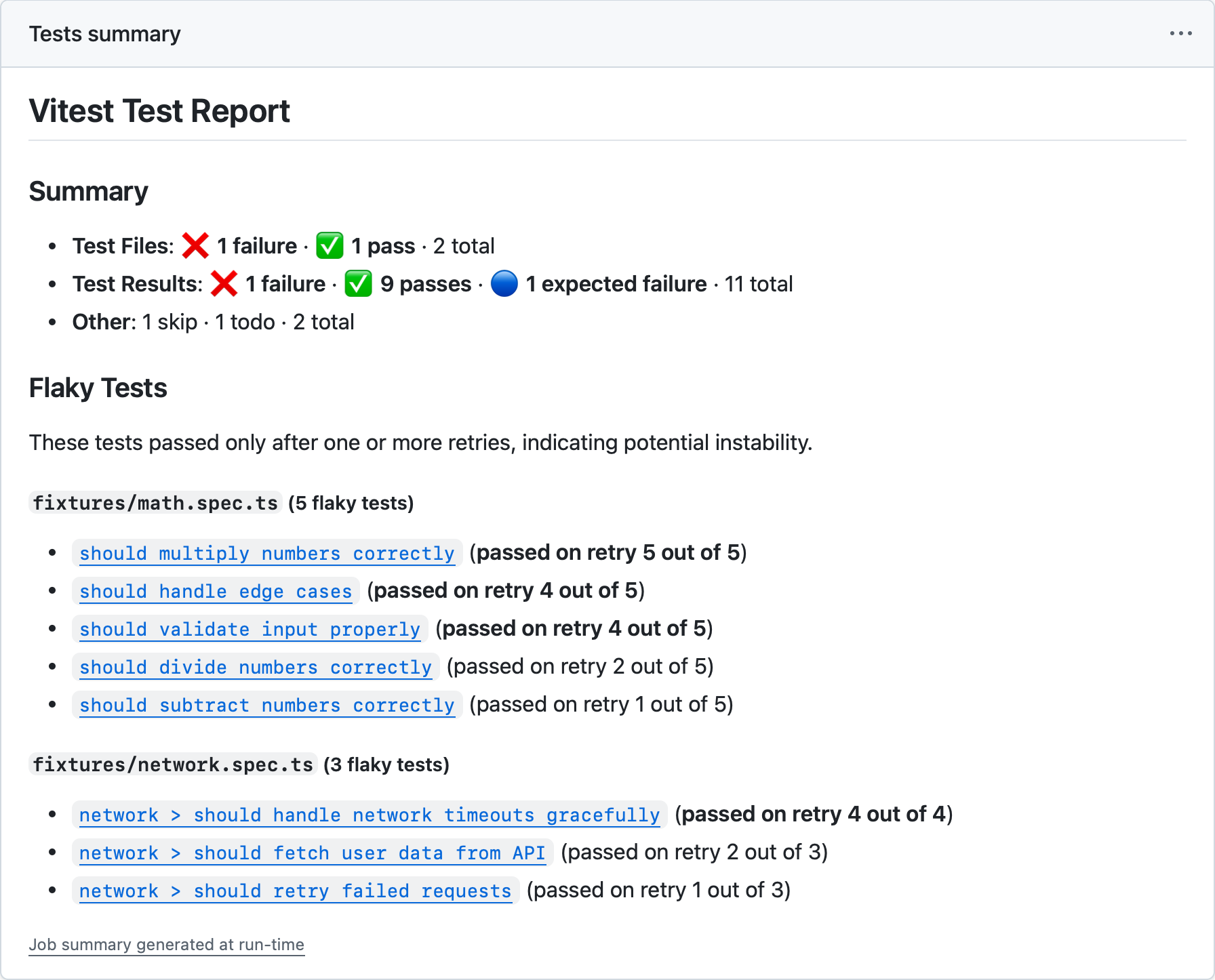 GitHub Actions 任务摘要